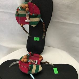 Hand crafted slippers made in Ghana